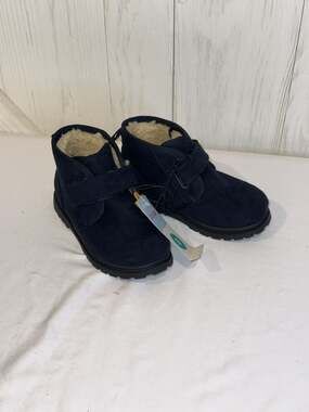 Cat & Jack Navy Blue Faux Suede Sherpa-Lined Ankle Boots